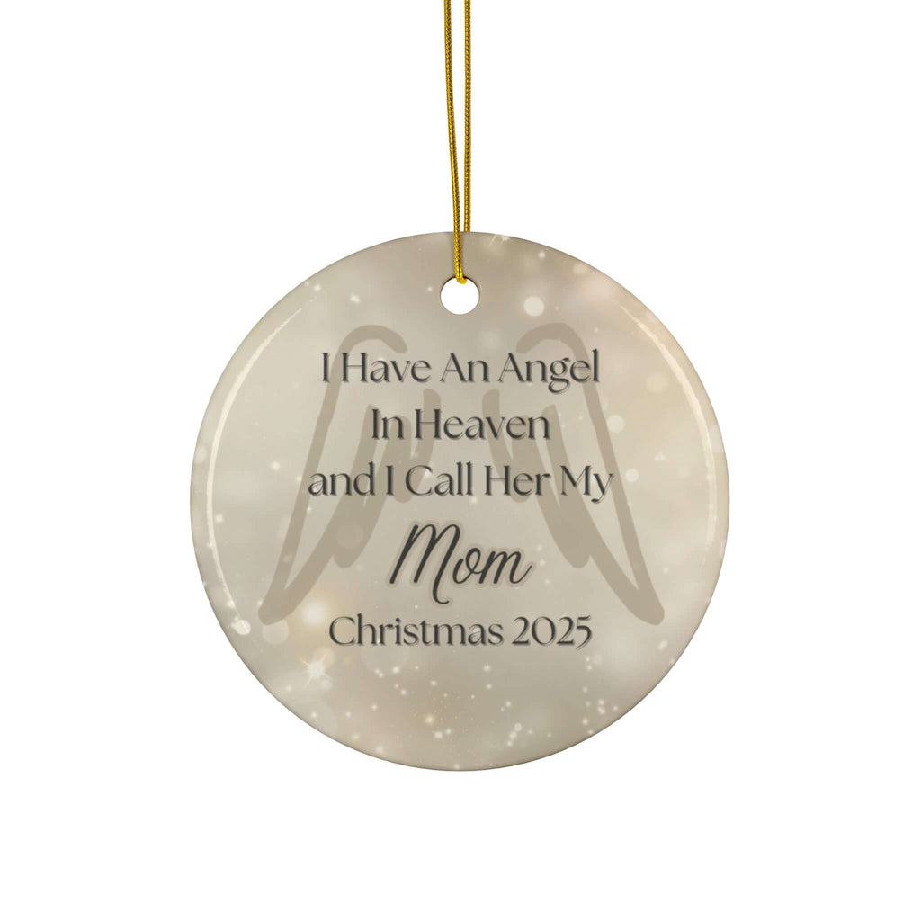 Mom in Heaven Angel Memorial Christmas Ornament