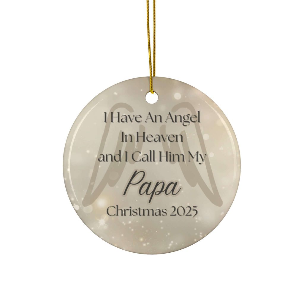 PaPa in Heaven Angel Christmas Memorial Ornament