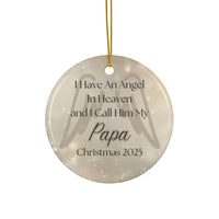PaPa in Heaven Angel Christmas Memorial Ornament