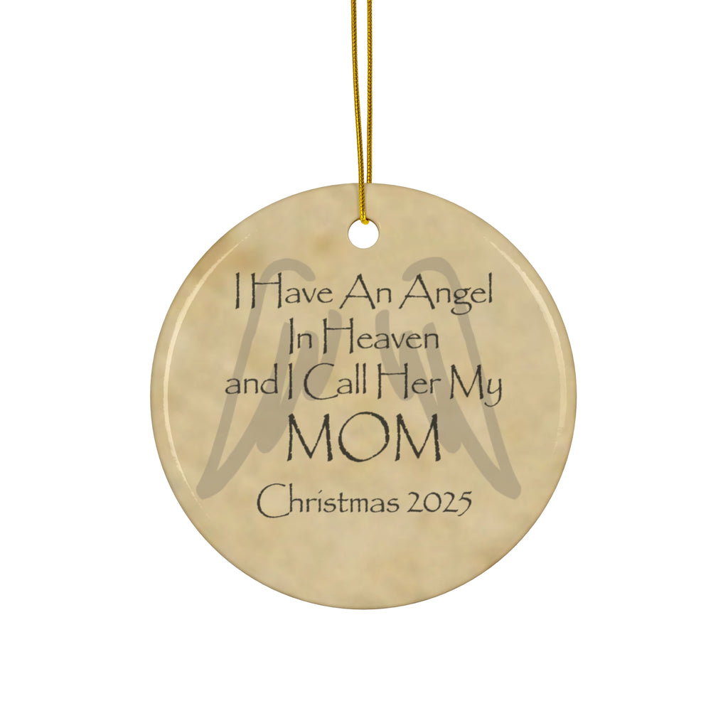 Angel Mom in Heaven Christmas Memorial Ornament