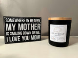 heavenly hugs sympathy gift box mom in heaven loss of mother memorial candle in heaven grief gift basket handmade by remember me gifts jewelry online