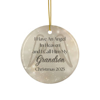 Grandson in Heaven Angel Christmas Memorial Ornaments