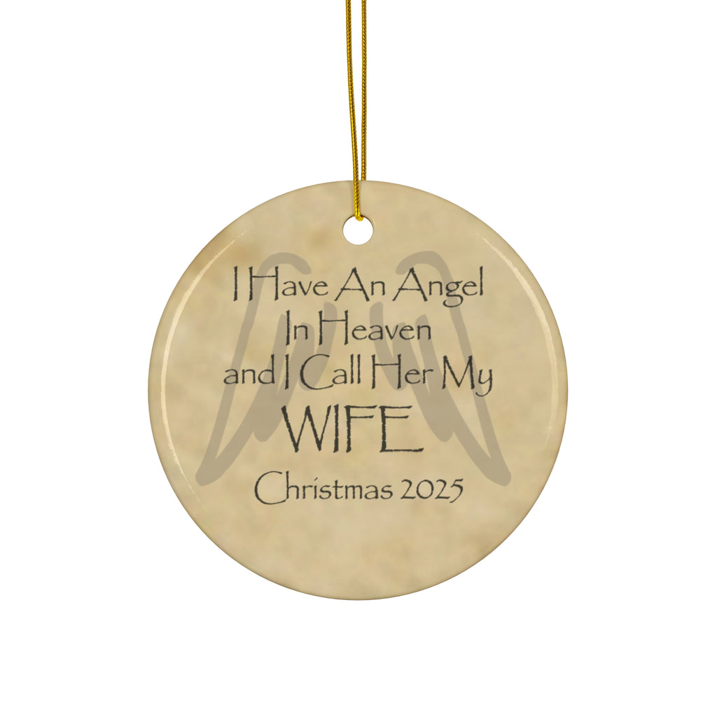 Angel Wife in Heaven Christmas Memorial Ornament