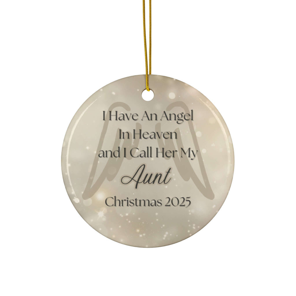 Aunt in Heaven Angel Christmas Memorial Ornament