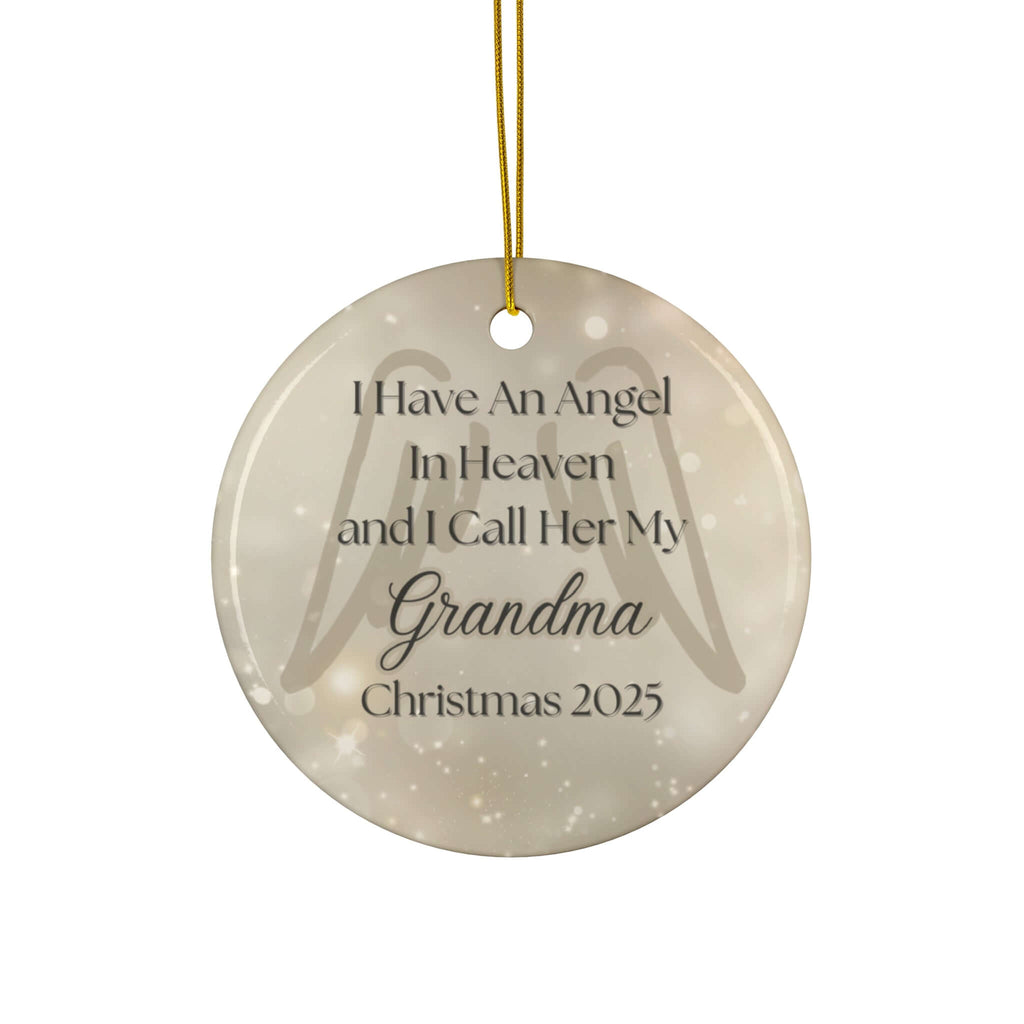 Grandma in Heaven Angel Christmas Memorial Ornament