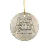 Grandma in Heaven Angel Christmas Memorial Ornament