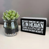 heavenly hugs hug in a box grief sympathy gift basket because someone we love is in heaven succulent plant