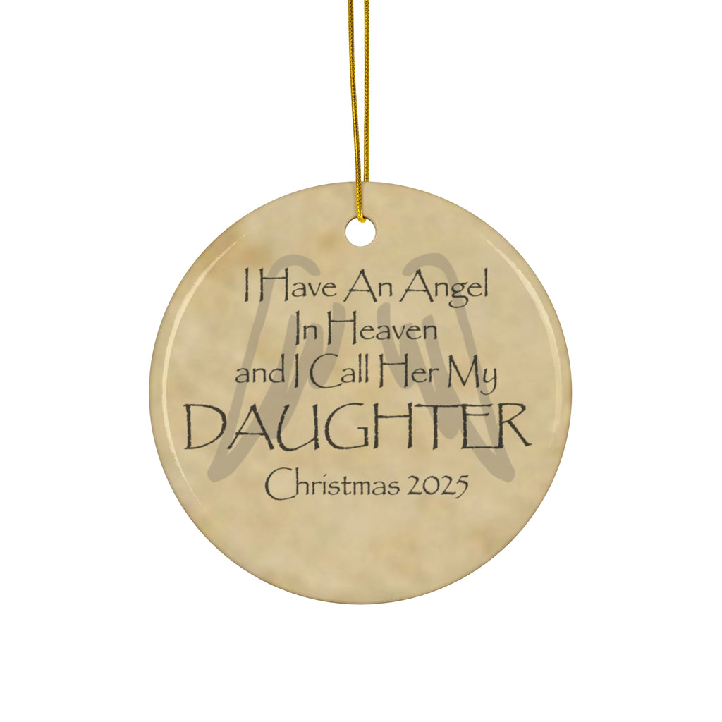 Angel Daughter in Heaven Christmas Memorial Ornament
