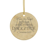 Angel Daughter in Heaven Christmas Memorial Ornament