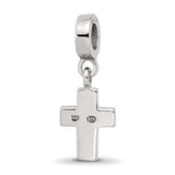 Clear Preciosa Crystal Cross Dangle Bead Compatible Charm