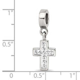 Clear Preciosa Crystal Cross Dangle Bead Compatible Charm