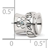 Crystals Spinner Daughter Compatible Bead Memorial Charm for Bracelet