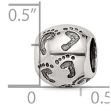 Baby Footprints Bead Compatible Charm