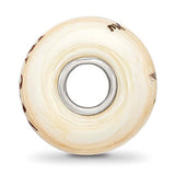 Hand Painted Religious Cream Glass Bead Compatible Charm