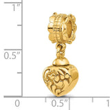 Gold-plated Reflections Heart Ash Compatible Charm