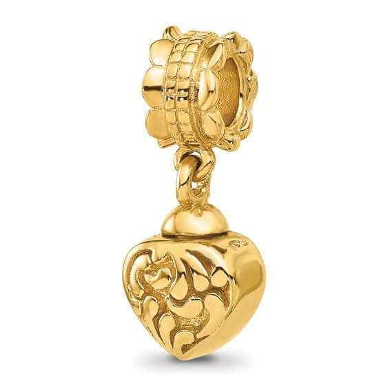 Gold-plated Reflections Heart Ash Compatible Charm