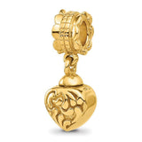 Gold-plated Reflections Heart Ash Compatible Charm