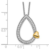 CZ A Tear of Love In Loving Memory Necklace