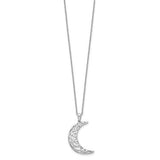 Love You To The Moon and Back Sterling Silver Necklace
