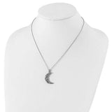 Love You To The Moon and Back Sterling Silver Necklace