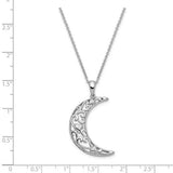 Love You To The Moon and Back Sterling Silver Necklace