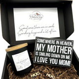 heavenly hugs sympathy gift box mom in heaven loss of mother memorial candle in heaven grief gift basket handmade by remember me gifts jewelry online