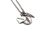 Loss of Brother Photo Memorial Necklace - Remember Me