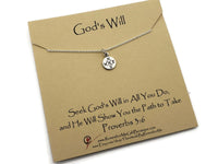 Compass Necklace Proverbs with Directional Dial - Christian Necklaces for Women