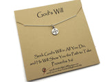 Compass Necklace Proverbs with Directional Dial