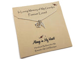 Loss of Grandfather - Sterling Silver Angel Wing Necklace - Remember Me