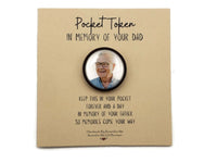 Photo Memorial Pocket Token Dad - Sympathy Gift for Man