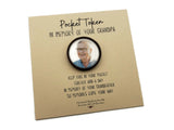 memorial pocket stone grief photo picture coin gift gifts sympathy gift idea for man men handmade by remember me gift message card loss of grandpa grandfather