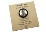 memorial pocket stone grief photo picture coin gift gifts sympathy gift idea for man men handmade by remember me gift message card loss of wife