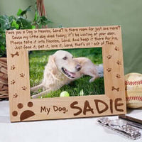 Personalized Dog in Heaven Pet Memorial Picture Frame