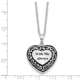 Heart urn shaped christian sterling silver urn for ashes cremation necklace by deborah j birdoes. handmade by remember me and remember me gift boutique jewelry and gifts online