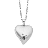925 Sterling Silver Cremation Necklace - Antiqued CZ Fly With The Angels cremation memorial jewelry from Remember Me Gift Boutique and Handmade by Remember Me