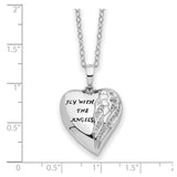 925 Sterling Silver Cremation Necklace - Antiqued CZ Fly With The Angels cremation memorial jewelry from Remember Me Gift Boutique and Handmade by Remember Me