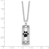 Pet Cremation Necklace - Pet Urn Jewelry - Pet Ashes Pendant Paw Print Handmade by Remember Me