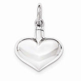 Heart Ash Pendant Necklace - Sterling Silver Cremation Necklace - Remember Me