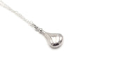 Teardrop Ashes Pendant Necklace - Sterling Silver Cremation Jewelry - Remember Me