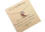 Cardinal Memorial Remembrance Necklace - Remember Me Gifts - Remember Me