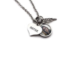Photo Memorial, Loss of Sister Remembrance Necklace, Remember Me Gifts - Remember Me