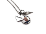 Photo Memorial - Loss Of Grandpa Remembrance Necklace - Remember Me