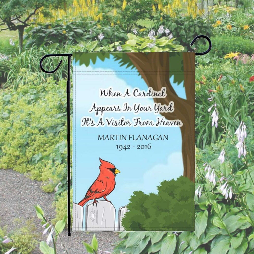 Cardinal Memorial Garden Flag - Cardinal Gifts for Loss