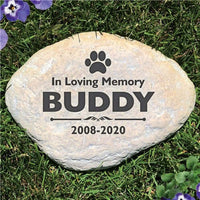 personalized pet memorial garden stone - pet remembrance gift - pet loss - loss of dog or cat - memorial garden stake