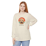 Cartoon Pet Tshirt Unisex Garment-dyed Long Sleeve T-Shirt