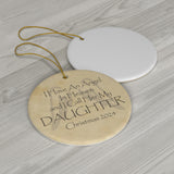 Angel Memorial Ornament - Daughter in Heaven