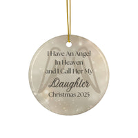 Daughter in Heaven Angel Christmas Memorial Ornament