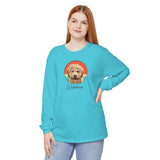 Cartoon Pet Tshirt Unisex Garment-dyed Long Sleeve T-Shirt