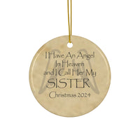 Angel Memorial Ornament - Sister In Heaven